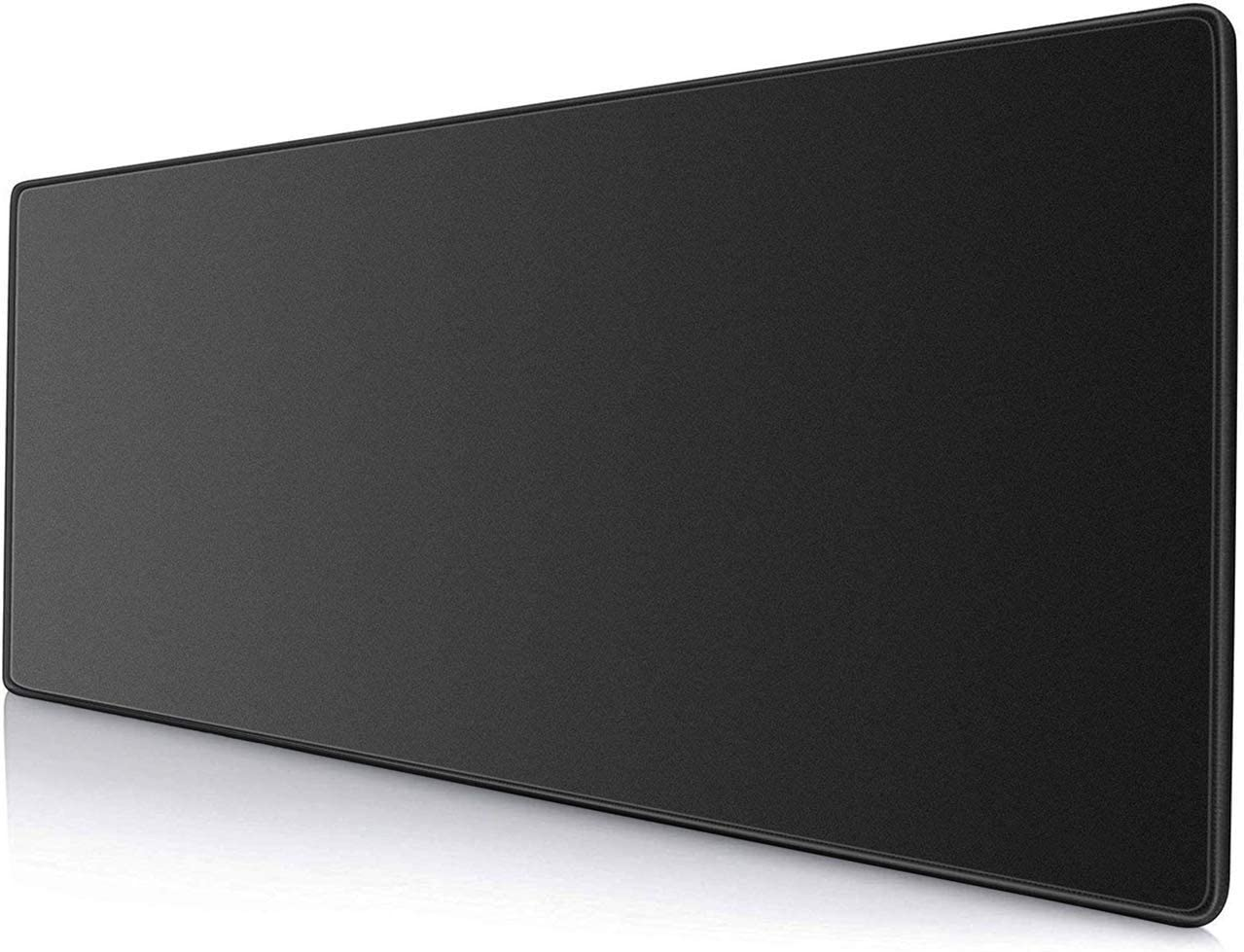 Amazer-T Extended Gaming Mouse Pad with Stitched Edges, Large Mousepad with Premium-Textured Cloth, Non-Slip Rubber Base, Waterproof Keyboard Pad, Black, 80X30Cm (31.5X11.8In) image number 2