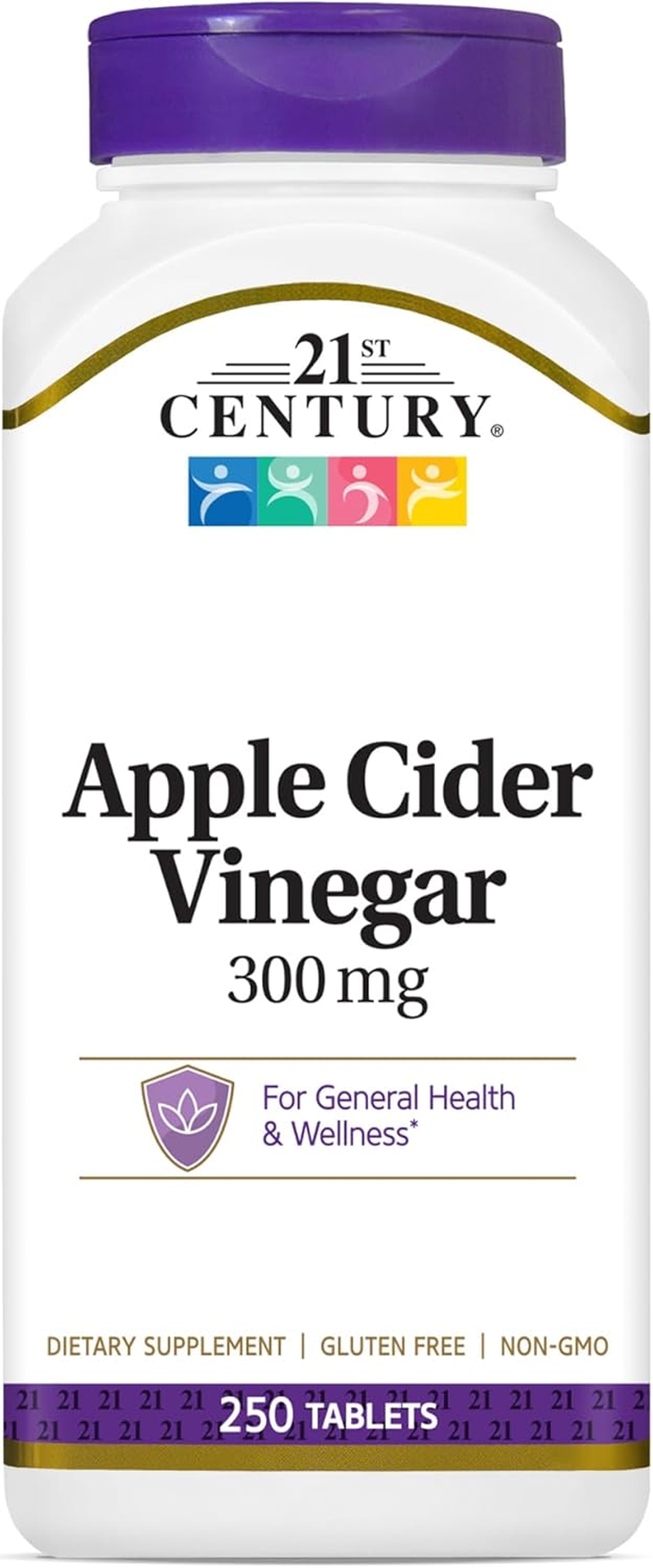 21St Century Apple Cider Vinegar 300Mg, 250 Count image number 1