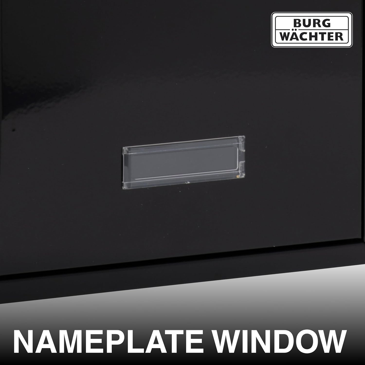 Burg W&auml;chter Forth Rear Access Gate & Wall Mounted Galvanised Steel Lockable Weatherproof Post Box - Black - 25X35X10Cm image number 2