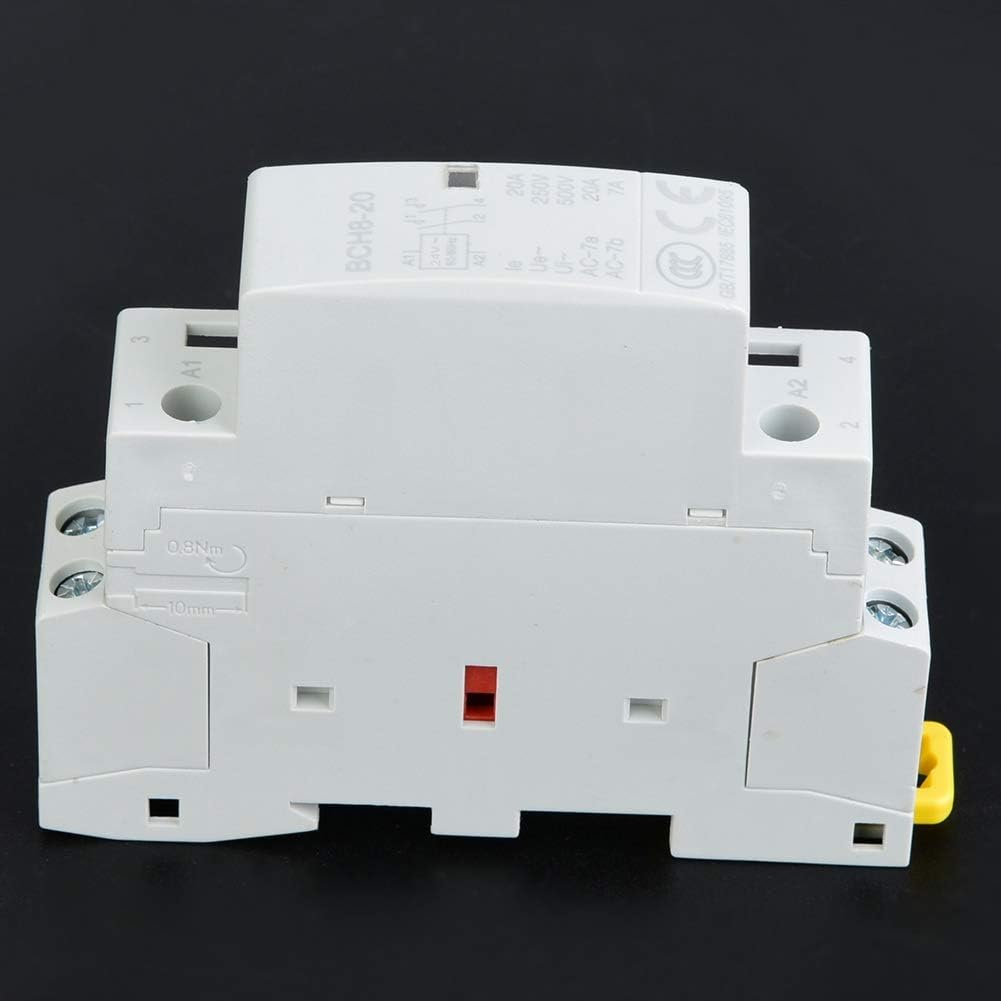 2P 20A 24V AC Contactor, Quiet Operation with DIN Rail Mount, 2P 20A 24VAC Coil Electrical Contactor (24V) image number 2