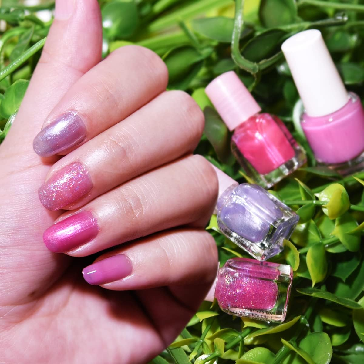 Nail Art Kit with Non-Toxic Nail Polish for Girls, 34Pcs Kids Nail Design Tool Set with Peel-Off Nail Polishes, Dotting Pen, False Nail, DIY Sticker, Nail File and More, Nail Decoration Gift for Girls Age 6-15 image number 4