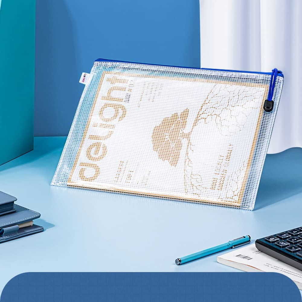 20Pcs A5 Waterproof Bag Document Bag,Clear Zipper Bags Ues for Home,Office, Business Travel