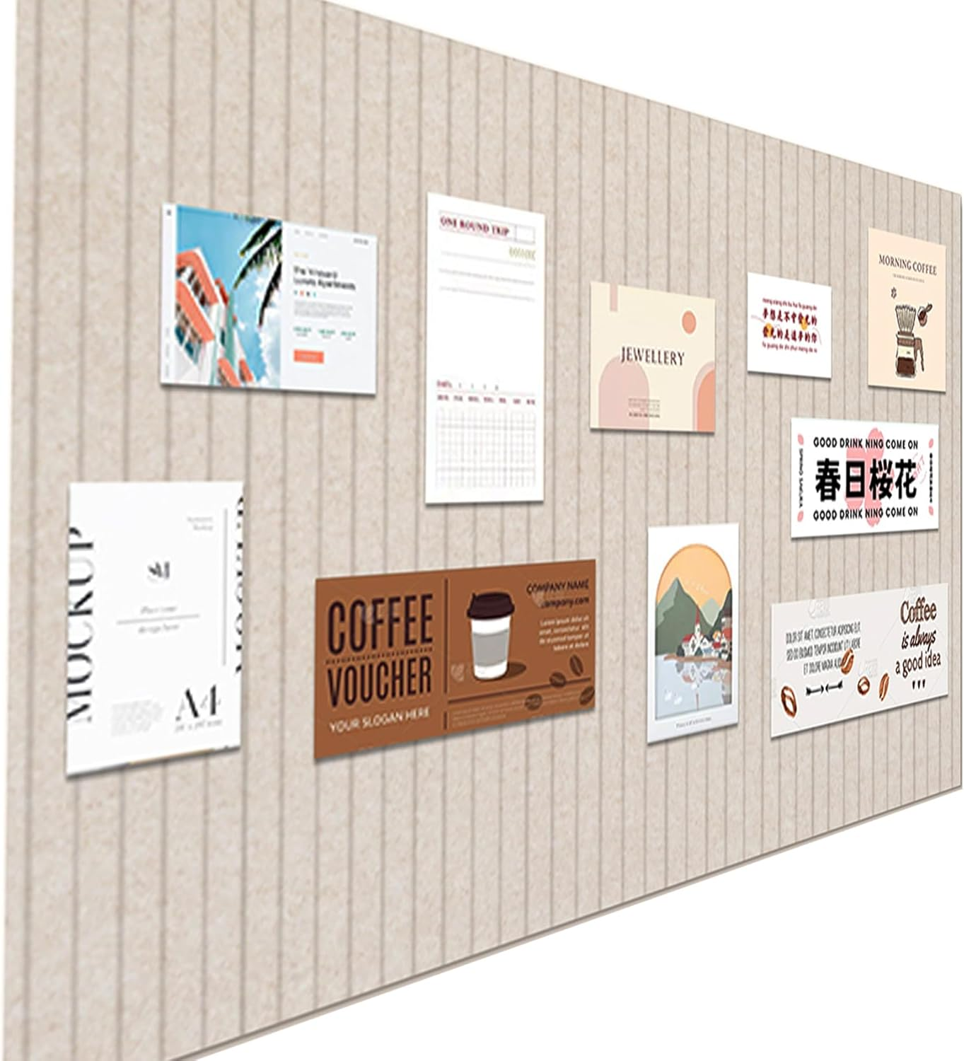 Large Cork Boards for Office, 47"X35" Felt Bulletin Board Tiles Pin Board for Walls Home Decor, Noise Reduction Boards, Panels for Photos Memos, 12-Pack, Black