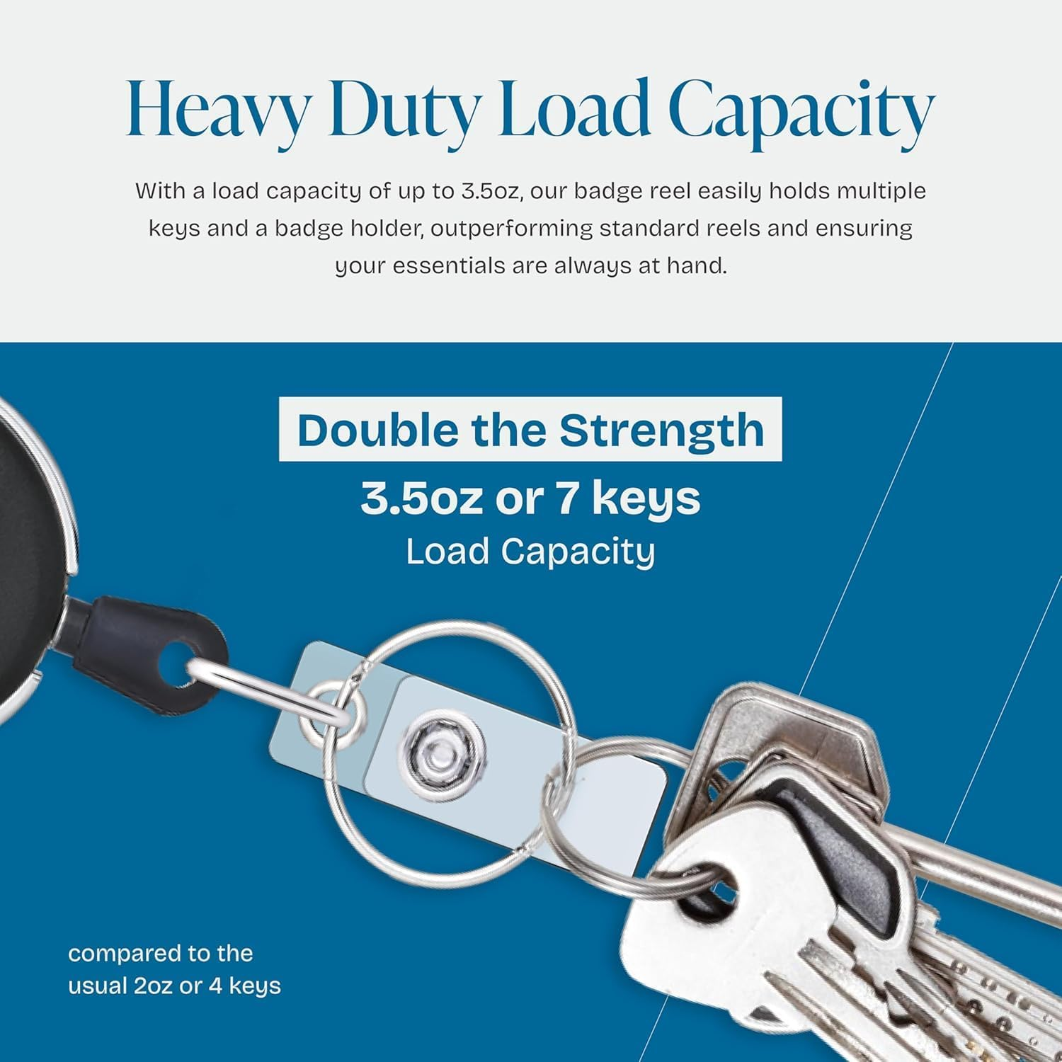 ID Badge Holders with Clip and Keyring - Vertical Clear Plastic 6.4CM X 9.1CM Sleeves Fit up to 3 Cards - Retractable 60CM UHMWPE Fiber Pull Cords for Easy Access (Black, 2 Pcs (Vertical)) image number 1