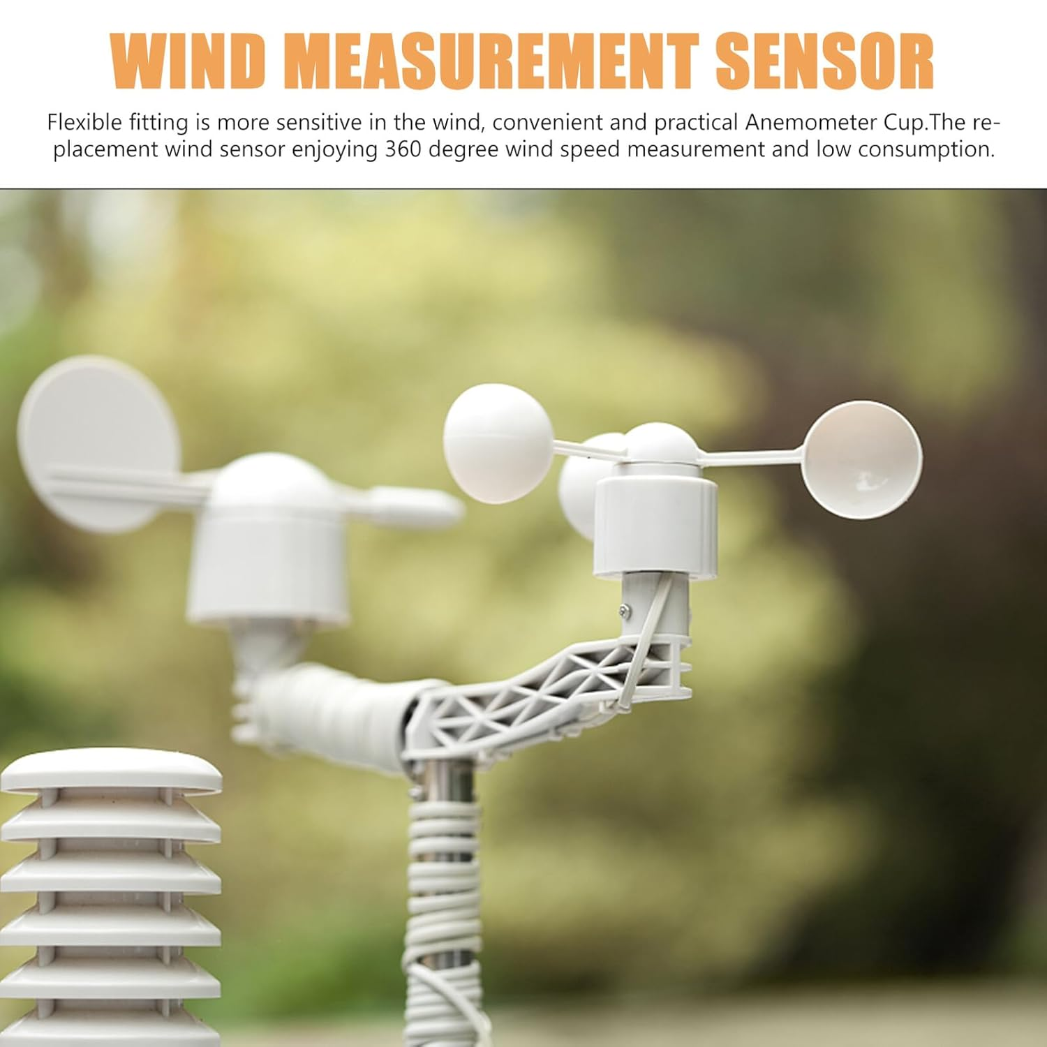 Professional Wind Speed Sensor Replacement Anemometer Wind Measurement Tool Aluminum Alloy Cup for Accurate Airflow Monitoring image number 5