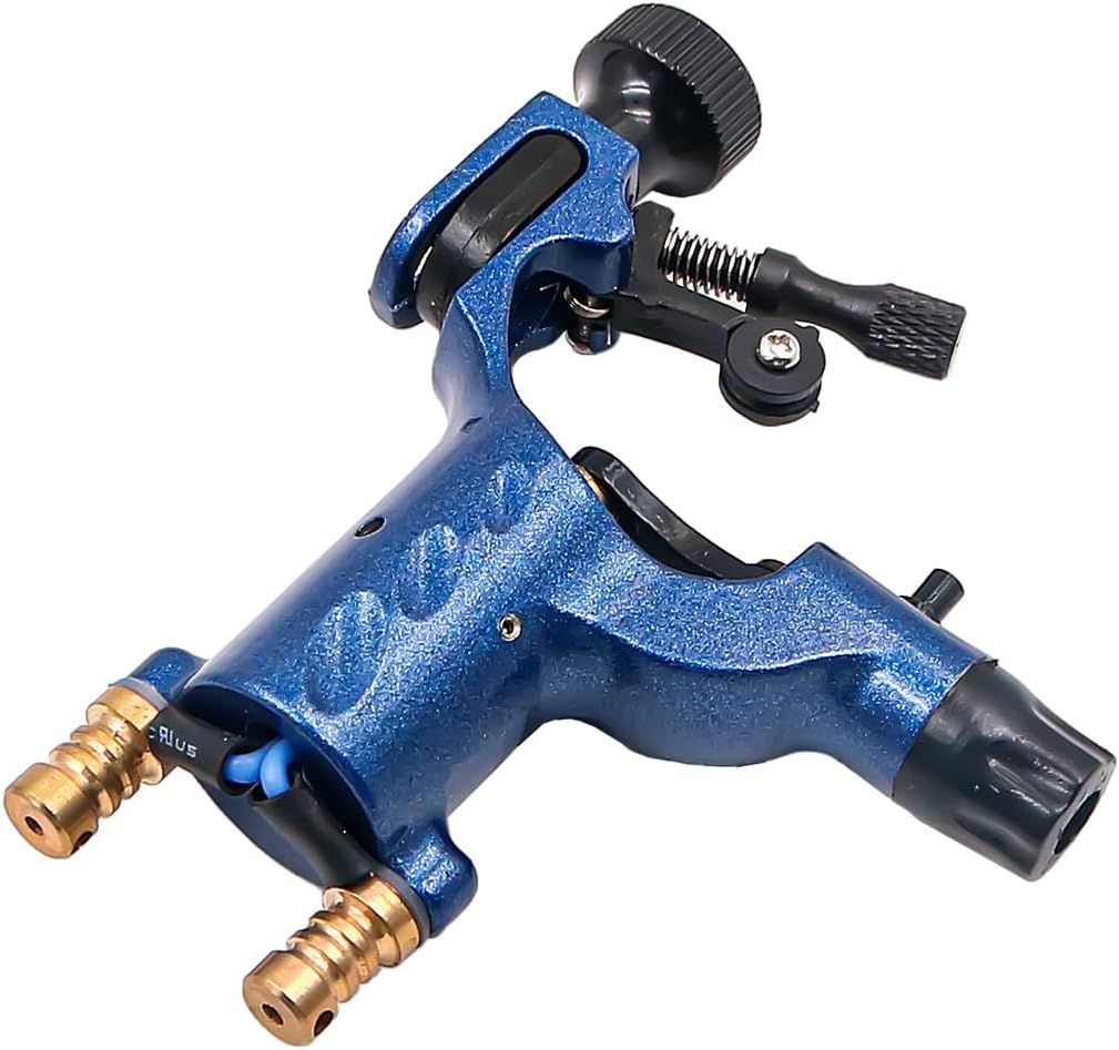 NUZAMAS Rotary Tattoo Machine Electric Rotary Liner Shader Tattoo Strong Motor Gun Permanent RCA Cord Artist Makeup Tool Blue image number 1