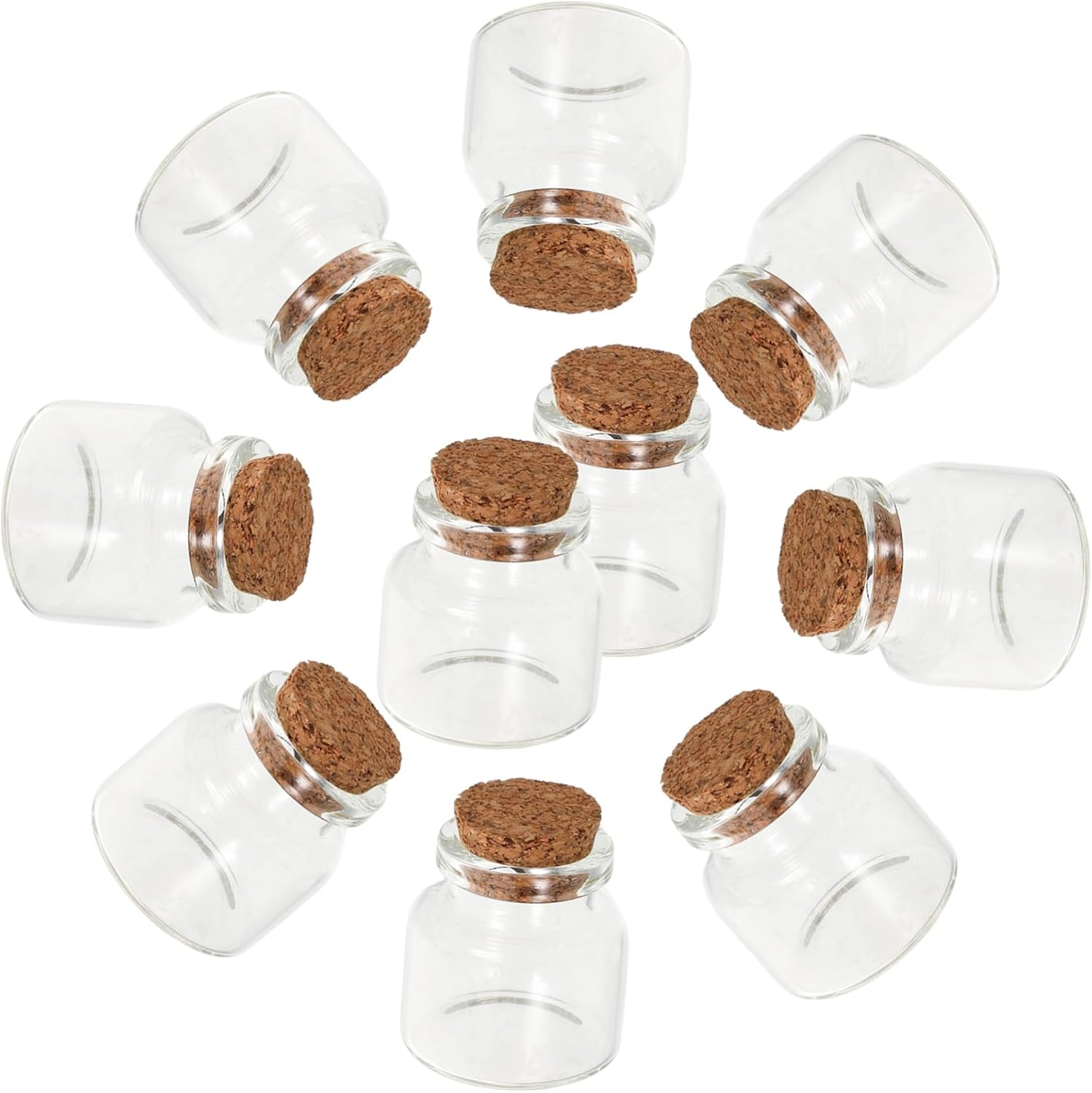 Hohopeti 10Pcs Glass Tooth Holder Versatile Keepsake Bottles for Teeth Hair Small Treasures Compact Portable Storage for Cherished Memories image number 1