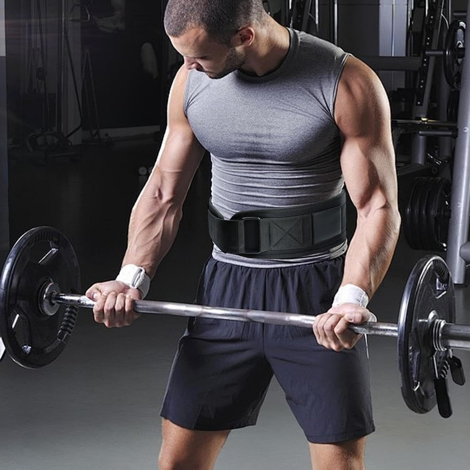 Back Support Weight Lifting Belt - Powerlifting Support Waistband for Workout - Pro Exercise Training Equipment for Lunges, Deadlift, Thrusters, Squats image number 3