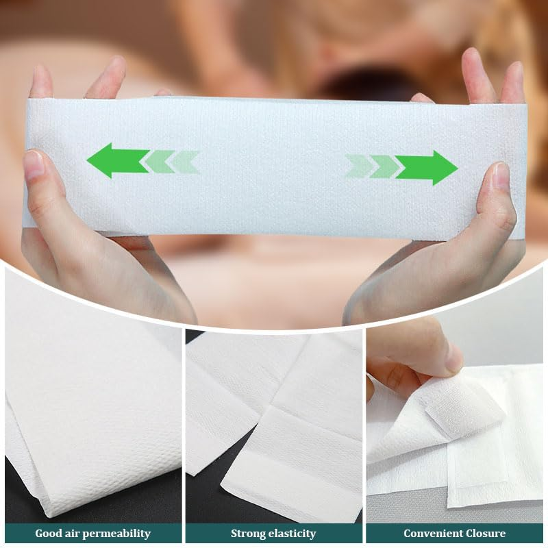 Disposable Headbands Elastic Soft Fleece Headbands for Skin Care Bath Massage Spa Beauty Supplies 20 Pieces