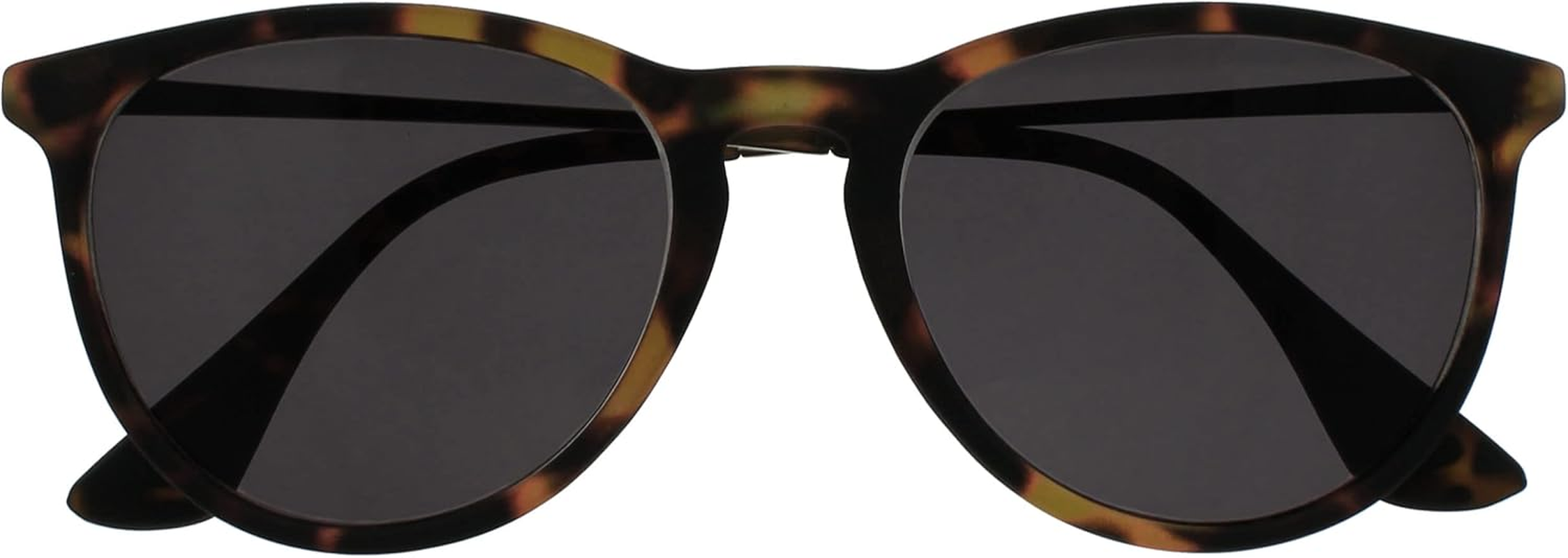 Opulize Jet Large Brown Tortoiseshell Rubberized Silver Arms Mens Womens Sun Readers Reading Glasses UV400 S96-2 +1.50