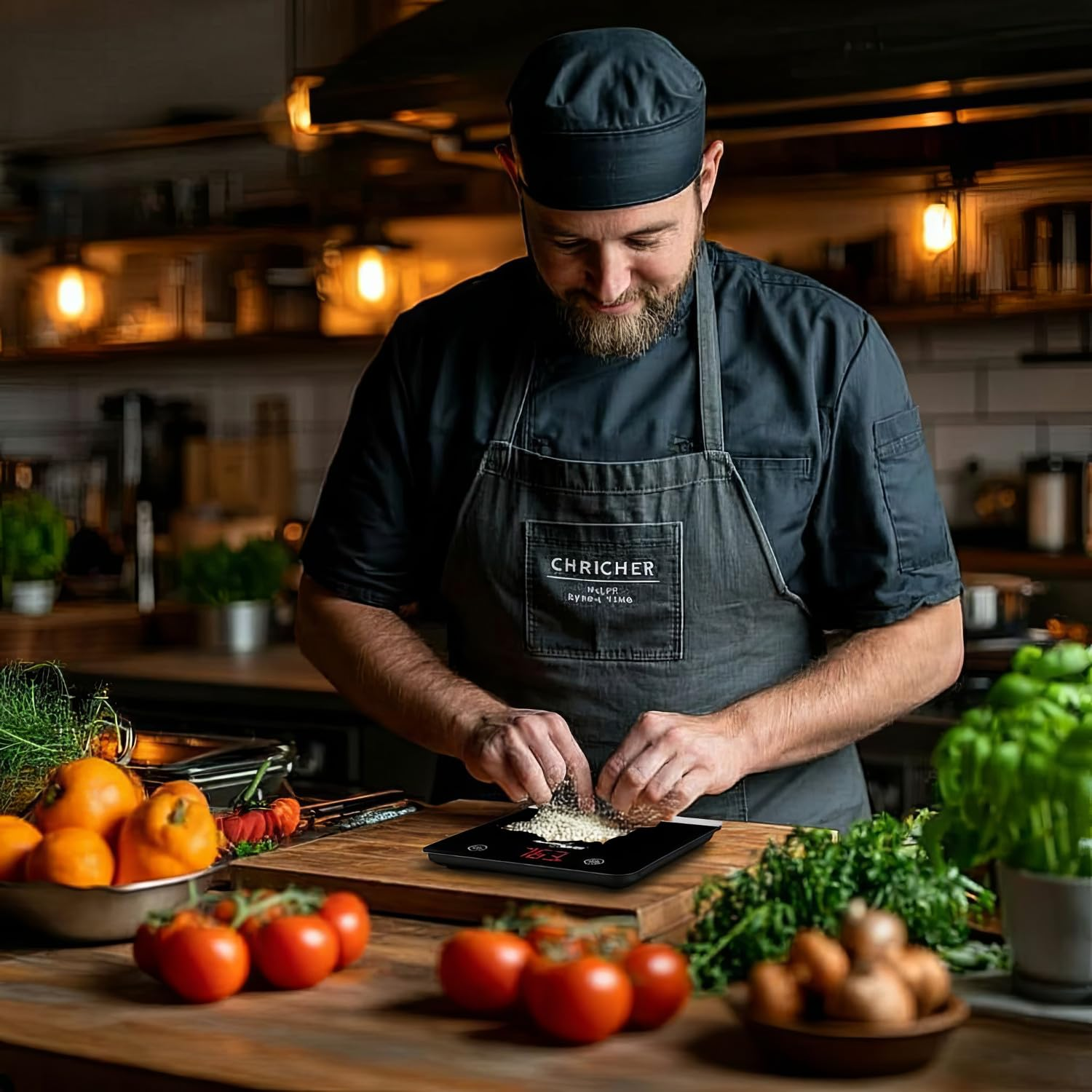 Green Blue GB171 Digital Kitchen Scale LED Display Digital Scale Electronic Scale up to 5Kg Min 1G Tare Function (Black) image number 3