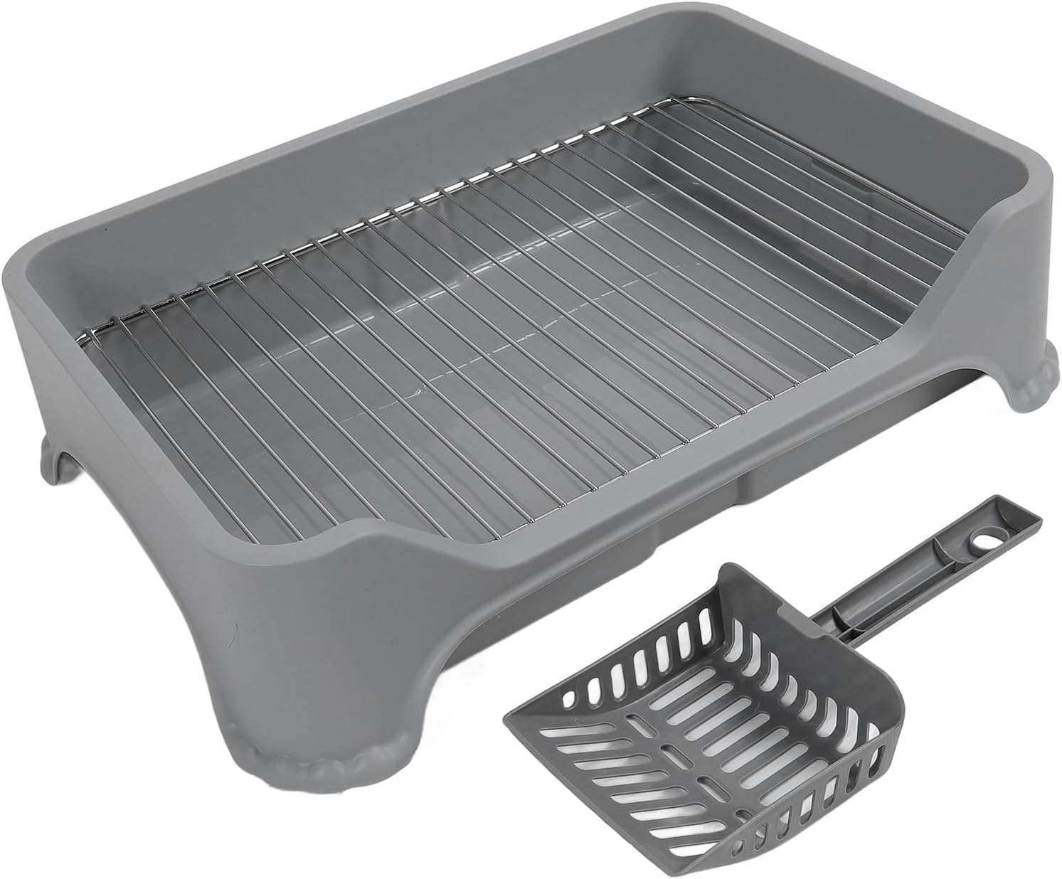 Dog Potty Tray, Stainless Steel Removable Washable Pet Toilet Training Pee Pad Tray for 1.5 to 2.5Kg Small Medium Dogs, 15Mm Spacing, Mesh Dog Training Toilet Dog Litter Box