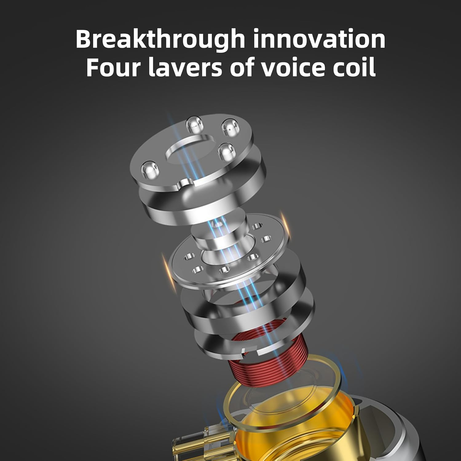 KZ ZVX Hifi In-Ear Monitor Headphones Dual Dynamic Driver In-Ear Headphones with Detachable OFC Flat Cable 2 Pin 0.75Mm for Audiophile PC MP3 Mp4(With Microphone, Silver) image number 3