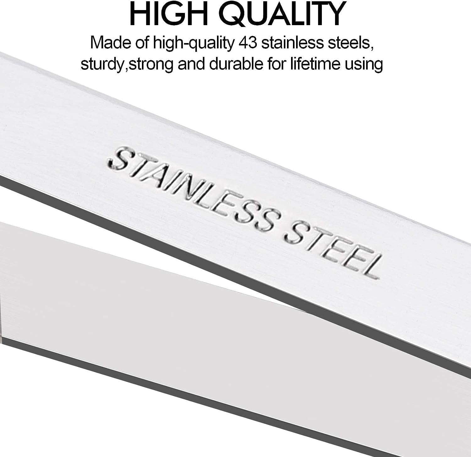 4Pcs Fish Bone Tweezers Set, Professional Stainless Steel Flat and Slant Pliers Remover Set for Cooking Kitchen Salmon Trout, 2 Styles image number 5