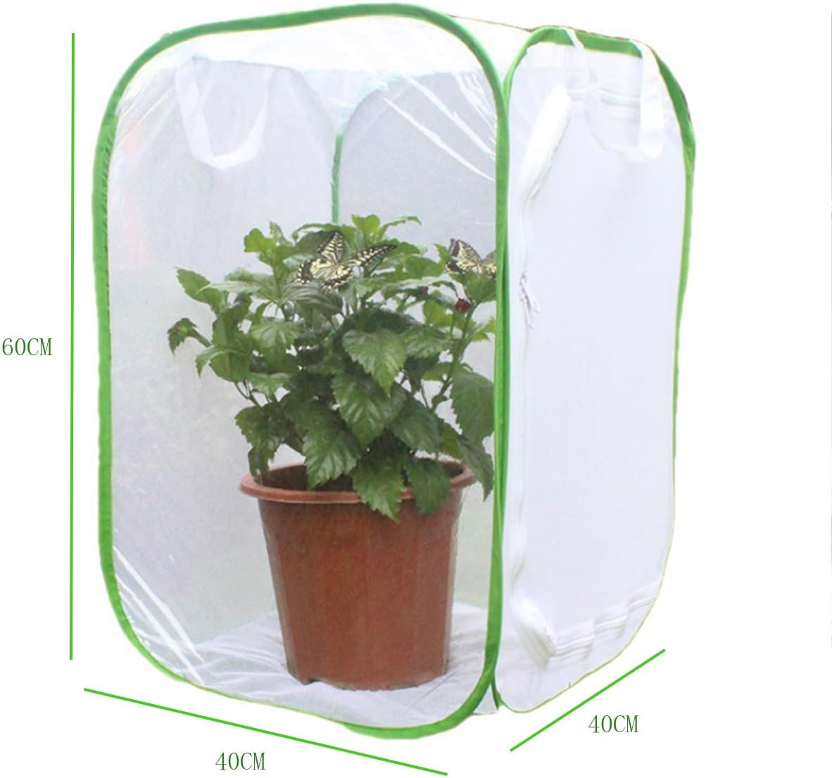 Insect and Butterfly Habitat Cage &ndash; Foldable Mesh Butterfly Cage with Clear View 6 Panels, Durable Breeding Habitat for Kids Garden Science Education, 40X40X60Cm (40X40X60Cm) image number 2