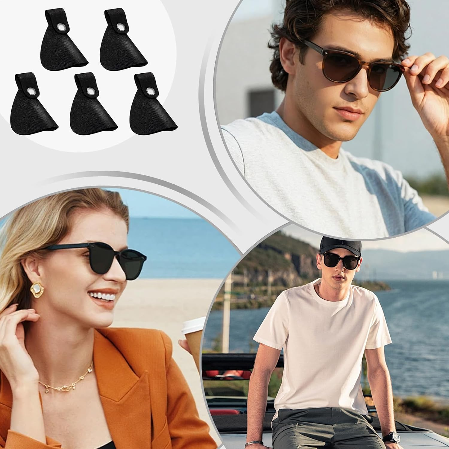 5 Pieces Outdoor UV Protection Nose Cover,Nose Guard, for Glasses,Comfortable Sunshade Face Protector Eye Shield Breathable Skin Care for Men, Women image number 2