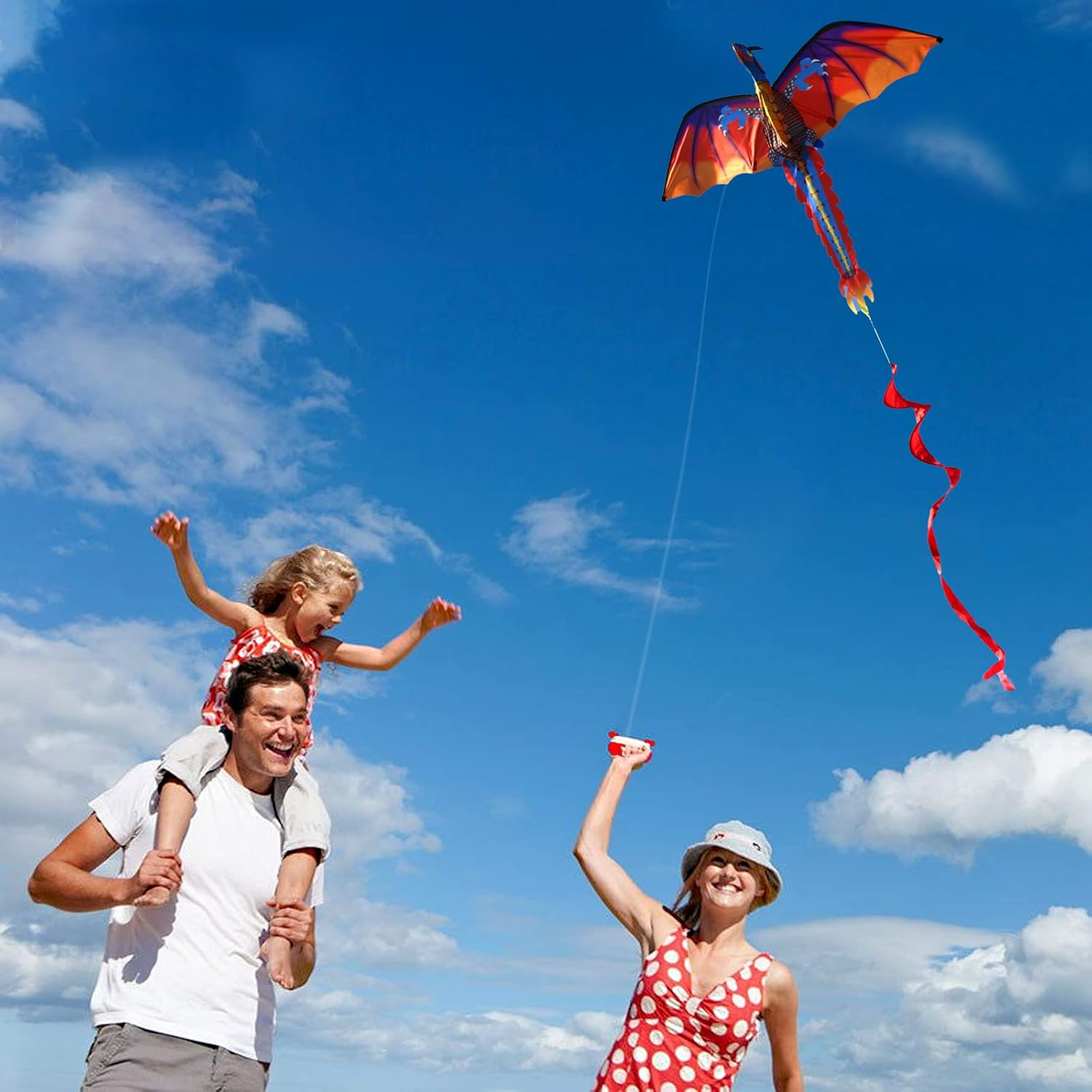 Touch the Sky Huge Dragon Kite-Premium Durable Outdoor Flying Kite, Easy to Fly for Beginner,Perfect for Beach, Park, Birthday Party Activities image number 1