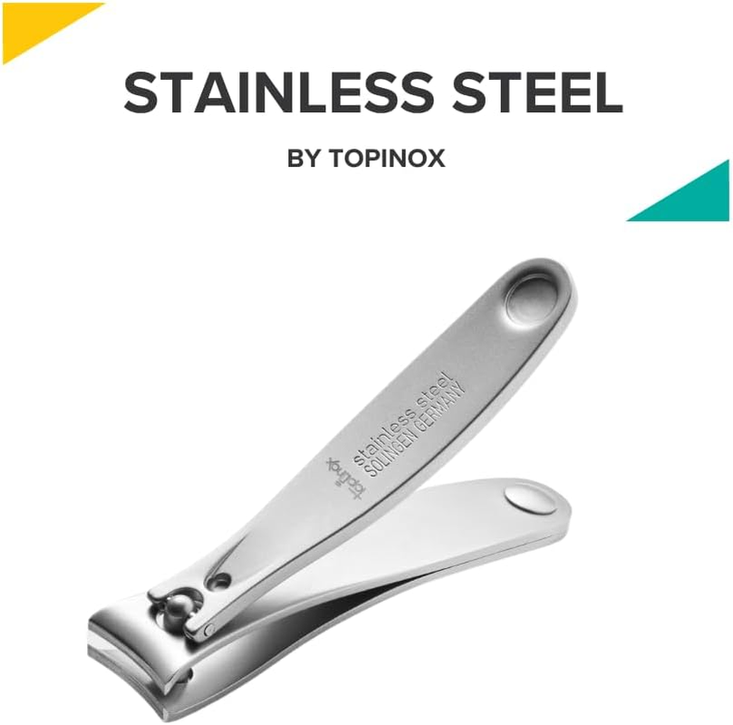 Rui Smiths Pro Precision Nail Clippers | Topinox Stainless Steel Manicure Pedicure Trimmer, Curved Cutting Edges, Travel Size, 6Cm Length | Made in Solingen, Germany image number 6