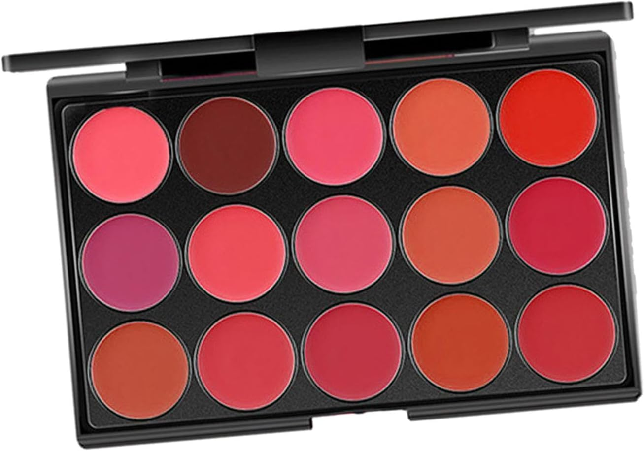 TENOL Lipstick Palette, Palette,Professional Cosmetic Non Sticky Lip Glosses Makeup Set, 15 Colors for Nude Lip, Gift Beginner, Style A image number 1