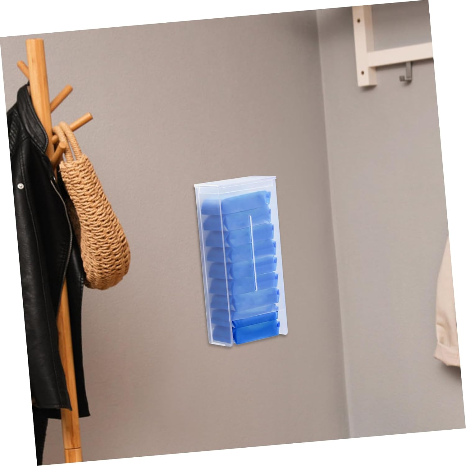 CANIGHT Tissue Storage Box Wall-Mounted Napkin Storage Dry Wipes Dispenser Adhesive Mount Practical image number 3