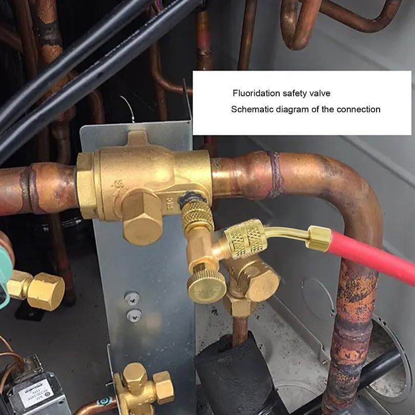 R410A Swivel Adapter for Mini Split System Air Conditioner HVAC Refrigeration Service with 5/16 Inch Female Quick Coupler to 1/4 Inch Male Flare (4) image number 4