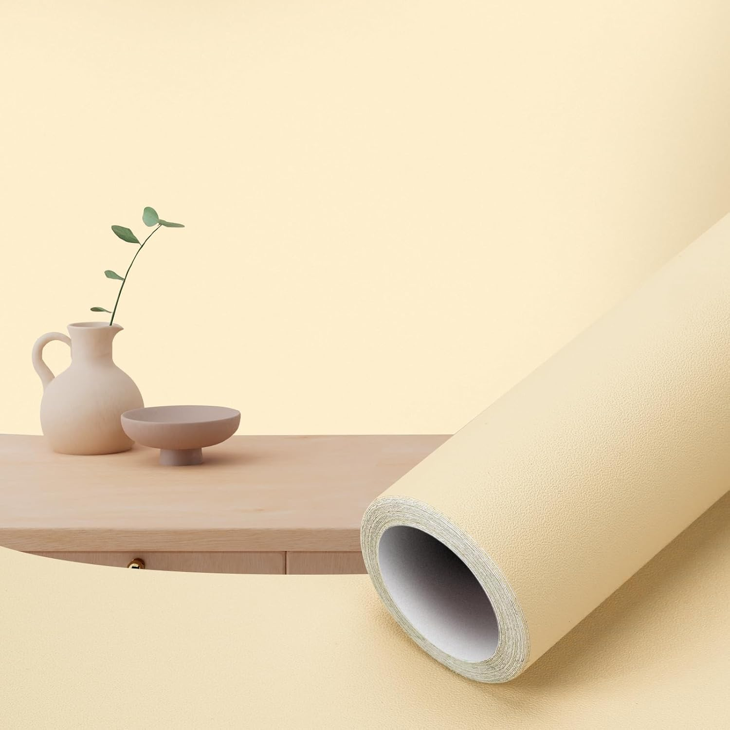 Orgthin Peel and Stick Wallpaper Contact Paper Self Adhesive 15.7" X 118.1", Solid Color Waterproof, Vinyl Wall Paper Roll, Textured Wallpaper Removable for Cabinets Countertop Shelf, Dark Green