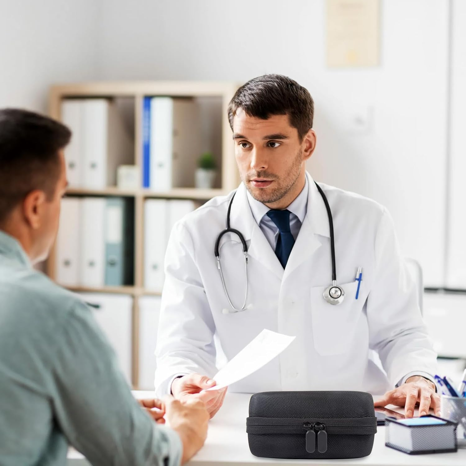 Insulin Fridge Holder Storage Case, Insulin Cooler Travel Case Organizer, Insulin Vial Organizer Bag Fitting 10Ml Vial Short Size, 15-Slot with 2 Zipper,Box Height:3.15Inch（Only Case） (Box Height: 3.15 In) image number 2