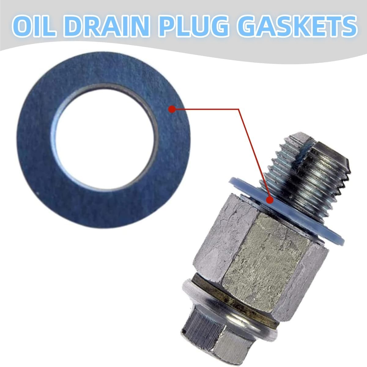 20 PCS Car Oil Drain Plug Gaskets,Seal Ring Oil Sump Washers,Ywbfove 12Mm Id 21Mm Od 1.8Mm Thickness,Engine Pan Drain Plug Washer Kit image number 6