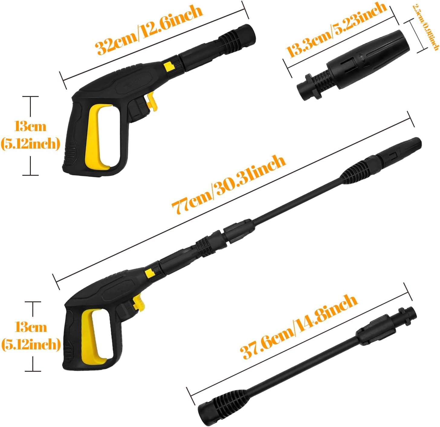 Pressure Washer Cleaning Gun with Quick Connection Plug and Quick Release Outlet,Compatible with Karcher K2-K7 Quick Connection Hose,For Replace Karcher Pressure Washer Cleaning Machine Handle image number 2