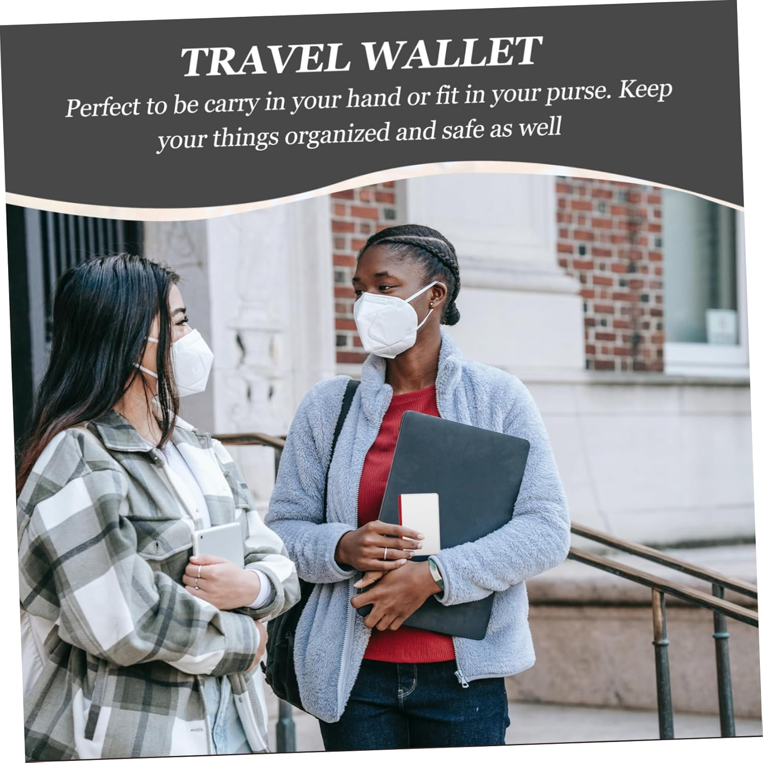 WATIIFUFU 3Pcs Multi-Purpose Travel Document Organizer Passport Wallet Holder for Family - Black image number 5