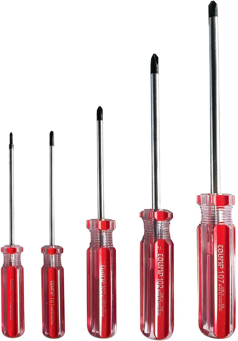 5Pcs Triwing Screwdriver Set Magnetic Y Shaped Tip Screwdrivers, Tri Point Screwdrivers with Plastic Handle Including 2Mm, 3Mm, 4Mm, 5Mm, 6Mm for Your Multi-Purpose Requirements