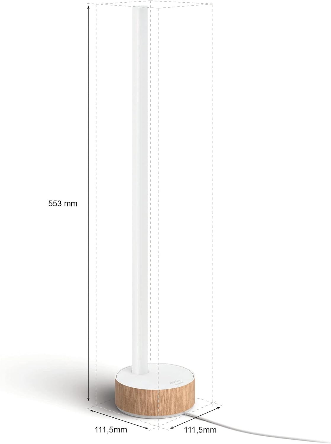 Philips Hue Gradient Signe White & Colour Ambiance [Oak Finish] Smart Table Light LED with Bluetooth. for Bedroom, Livingroom. Compatible with Alexa, Google Assistant and Apple Homekit. image number 6
