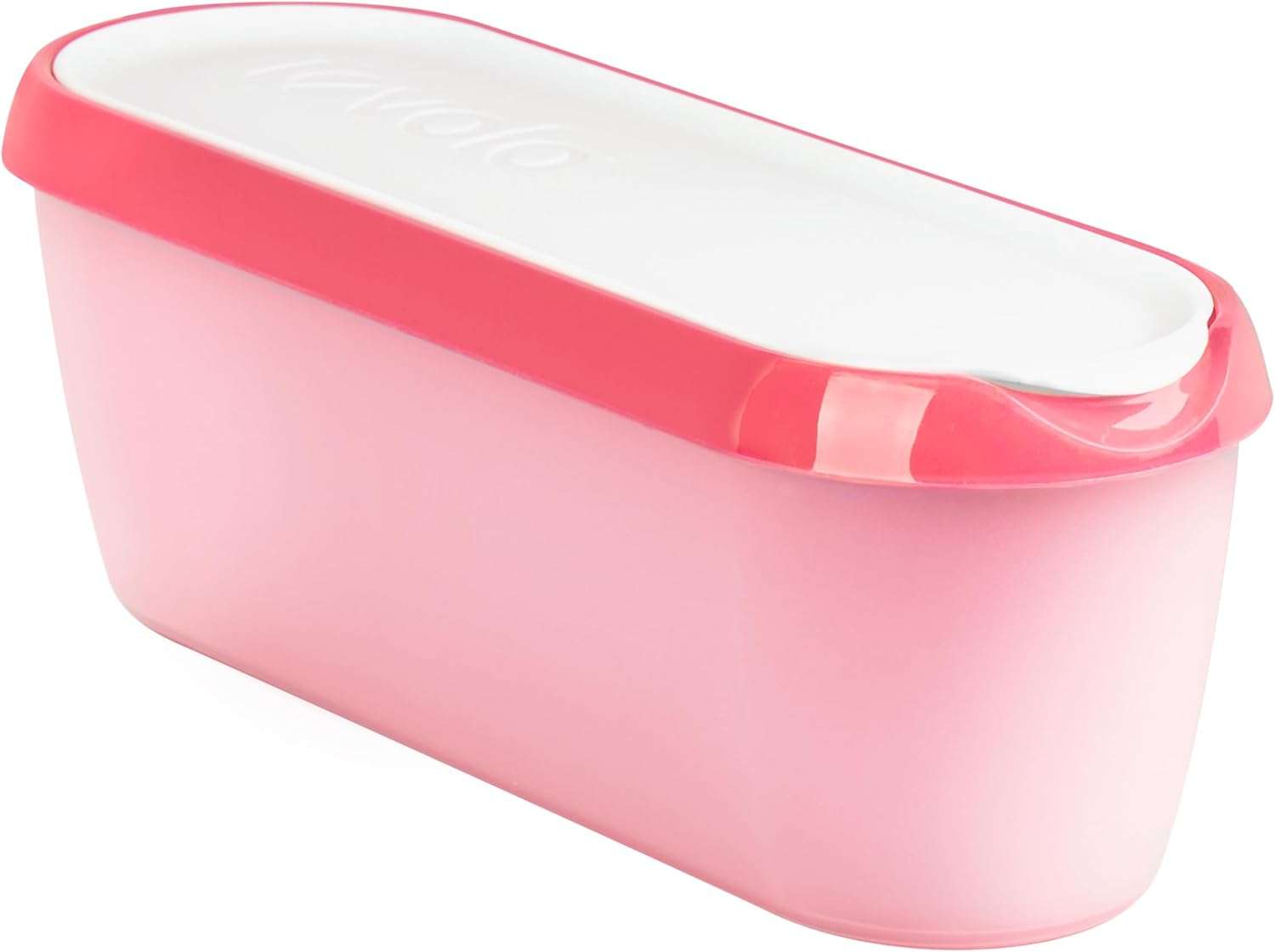 Tovolo Glide-A-Scoop Ice Cream Tub, 1.5 Quart, Insulated, Airtight Reusable Container with Non-Slip Base, Stackable on Freezer Shelves, Bpa-Free, White