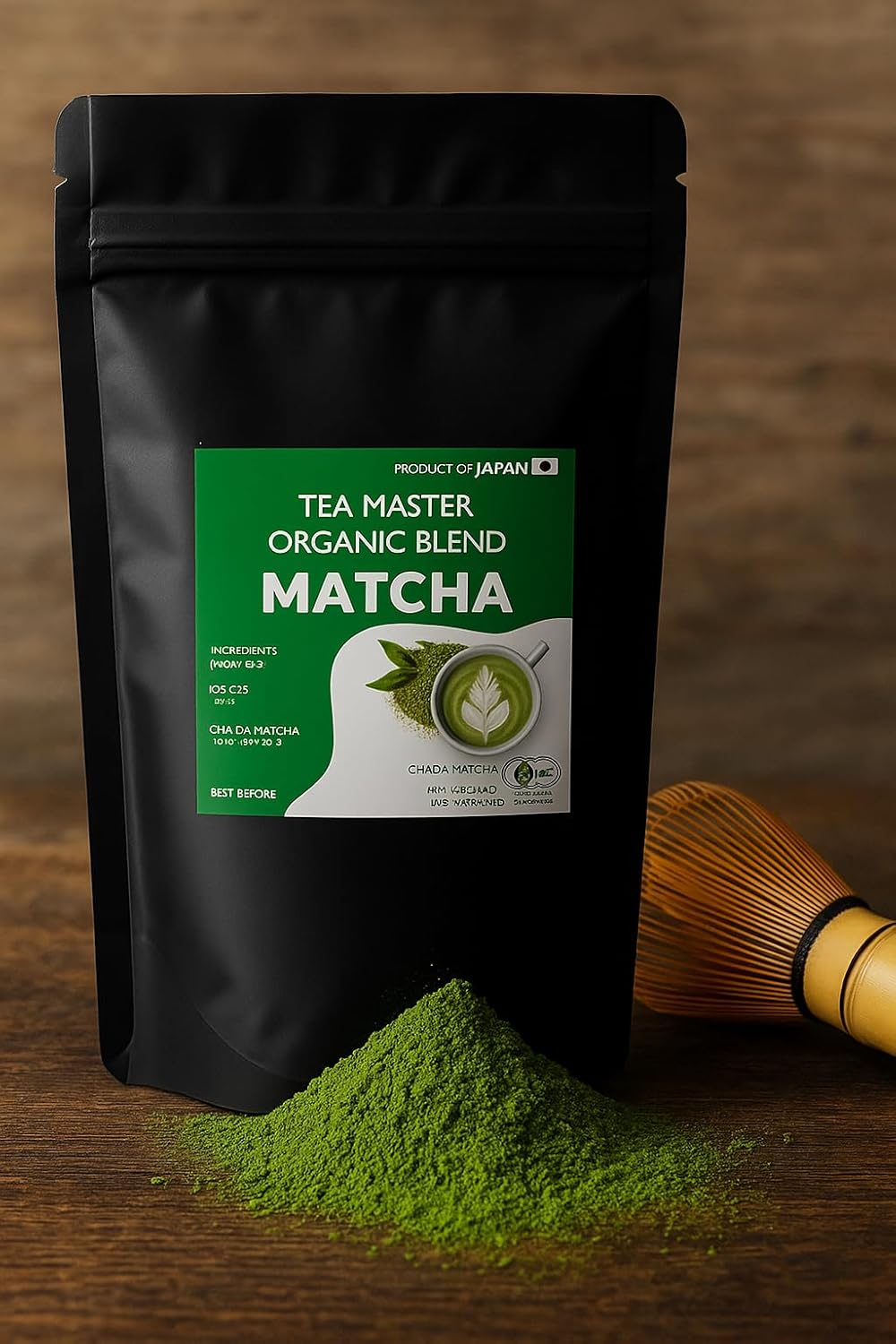 CHA CHA MATCHA &ndash; Tea Master Organic Blend, Premium Japanese Matcha Green Tea Powder 100G-100% Jas-Certified Organic, Authentic Japanese Matcha image number 1