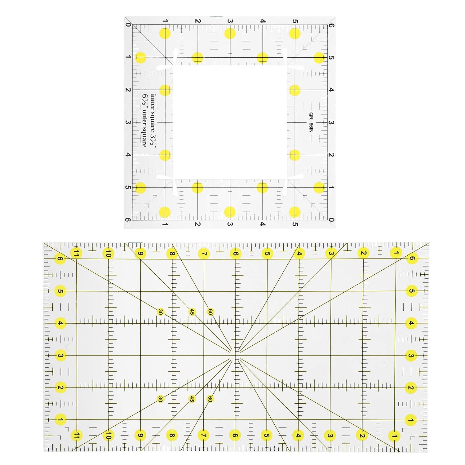 Acrylic Quilting and Sewing Ruler, Rectangular Drawing Measure Tools for Crafts and Cloth Supplies Quilting