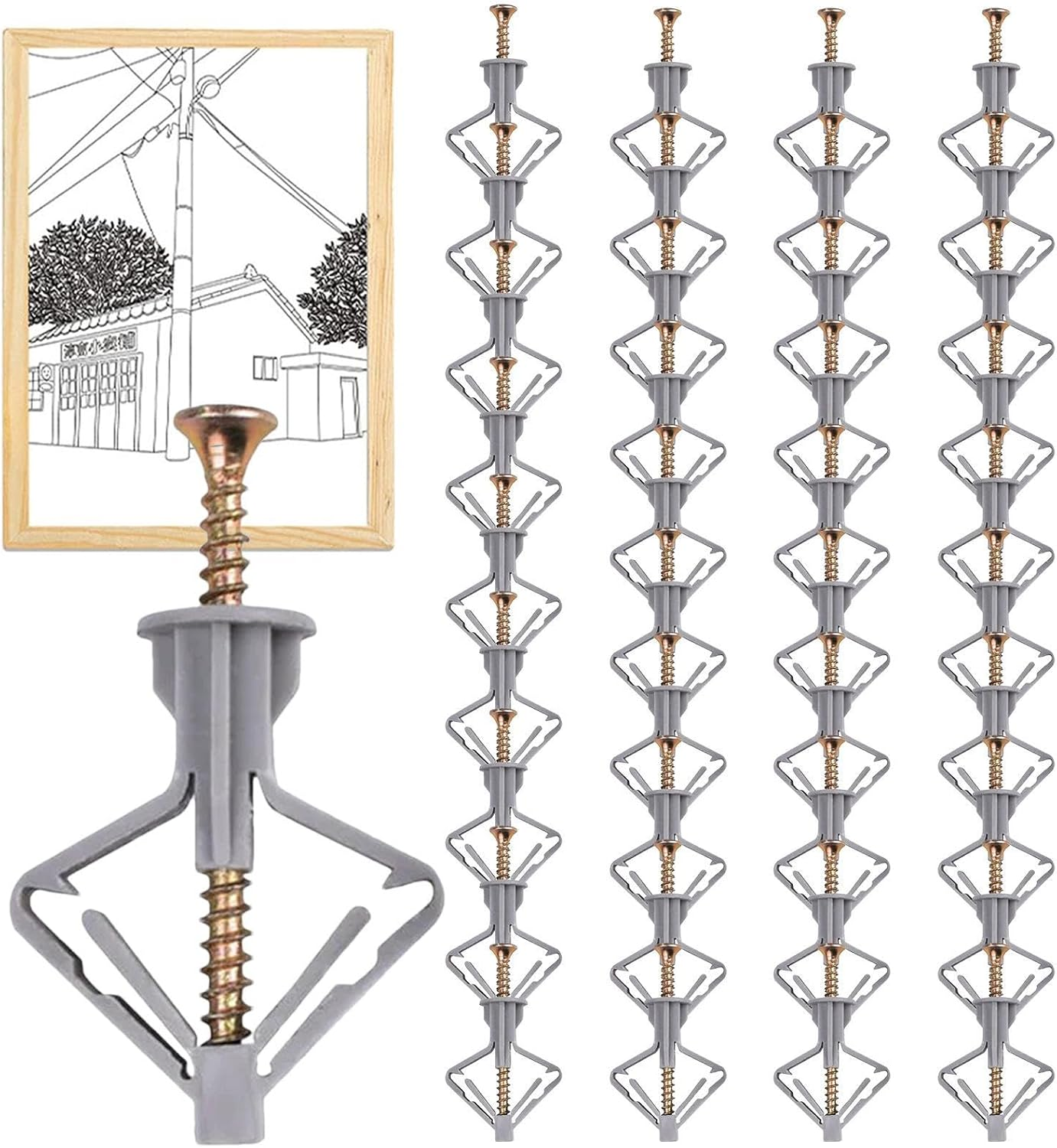 Expansion Tube - Expansion Pipe Hollow Plug Installation Fasteners Hardware Kit | Drywall Mount Anchors for Hollow Bricks Plaster Wall Photo Frames TV Cabinets Imtrub