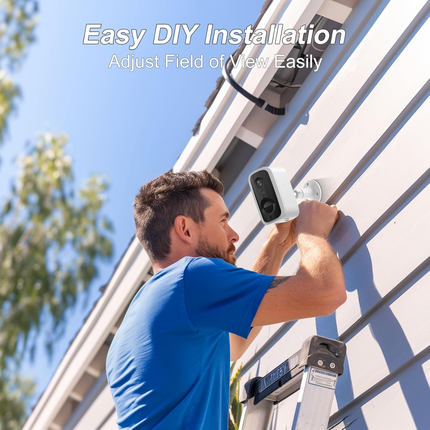 Wireless Security Cameras Outdoor, 2K HD Battery Powered Cameras for Outdoor Home Security Eseecloud, 2.4G Wifi Surveillance Indoor, AI Motion Detection, image number 4