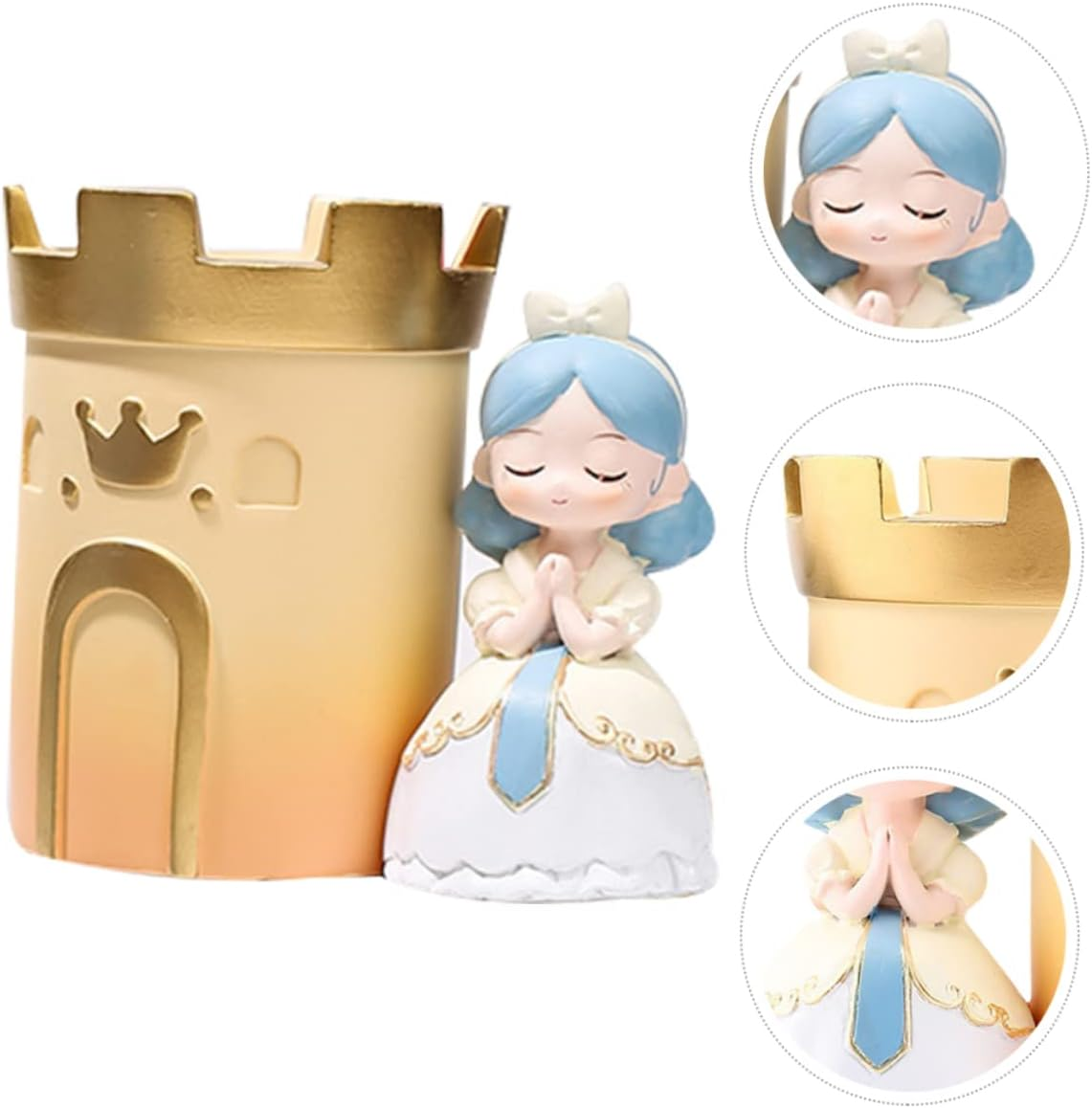 BCOATH Cartoon Figure Resin Pen Holder Unique Desk Organizer for Pens Pencils and Office Supplies Adorable Home Decor for Boys and Girls and Adults Multipurpose Storage Bucket image number 4