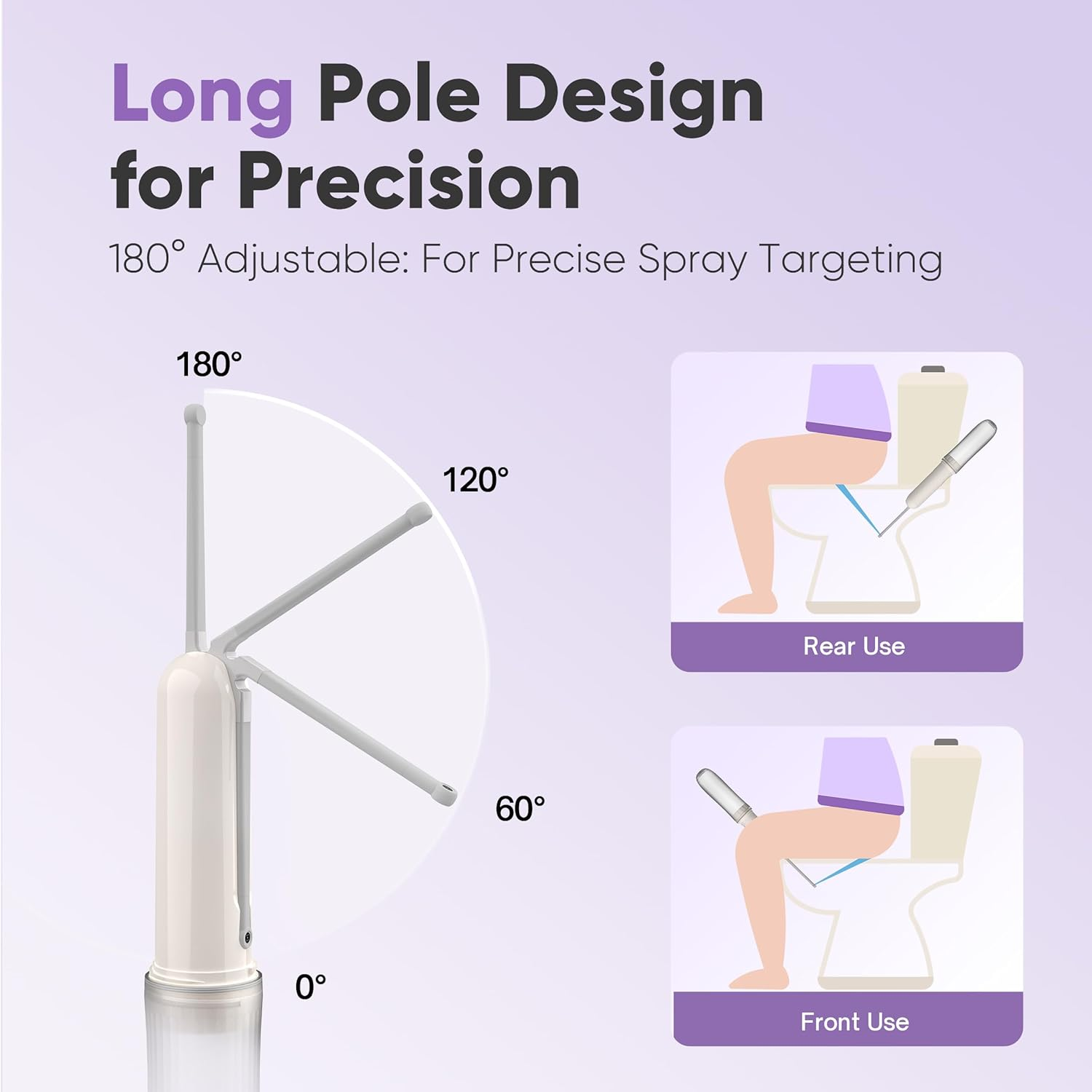 Portable Bidet - Mini Foldable Handheld Personal Travel Bidet with 2 Pressure Options Electric Sprayer Toilet for Personal Hygiene Cleaning/Soothing Postpartum Care/Perineal & Hemmoroid Treatment - Green image number 6