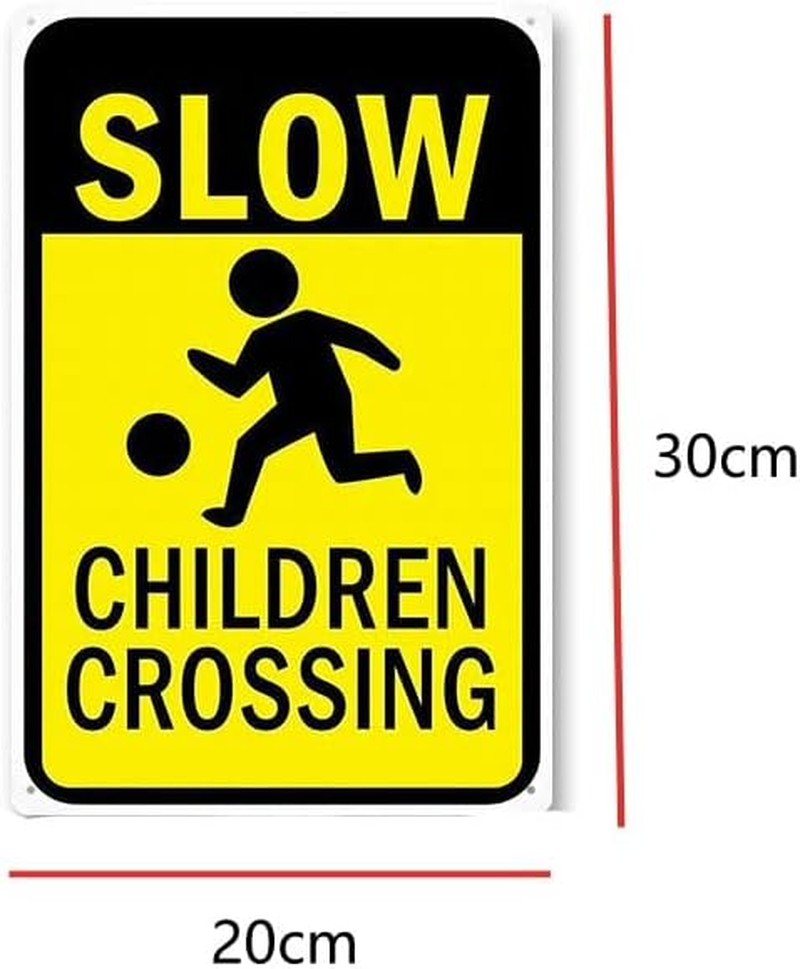 Slow down Sign, Child Crossing Sign, at Play Safety Sign for Street, Child Safety Caution Signs,School and Neighborhoods Sign 2Pcs. image number 3