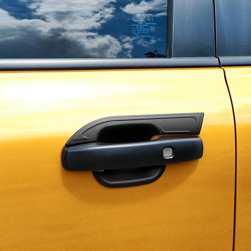 SUERAUTO4X4 Door Handle Bowl Insert Cover for Ford Ranger Next Gen 2022 2023 2024 Accessories, Car Door Handle Scratch Protector Cup Guard Trim Matte Black, 4PCS