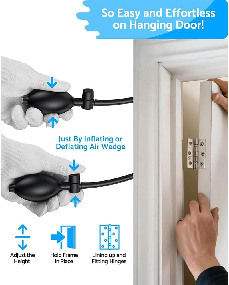 3 Pcs Air Wedge up Bag Popular,Commercial Inflatable Wedge Pump Bag Tool,Medium Pvc Metal Valve with Added Plate,25Cm Air Pipe Professional Leveling Kit & Alignment Tool,For Variety of Jobs image number 4