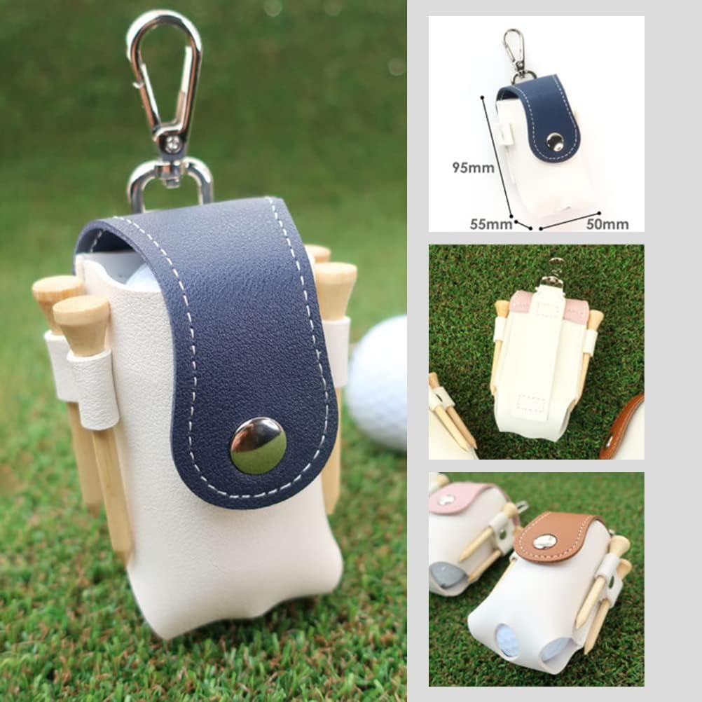 Golf Ball Carry Bag, Hook Design 4 Slots Hold 2 Balls Golf Ball Holder for Sports image number 5