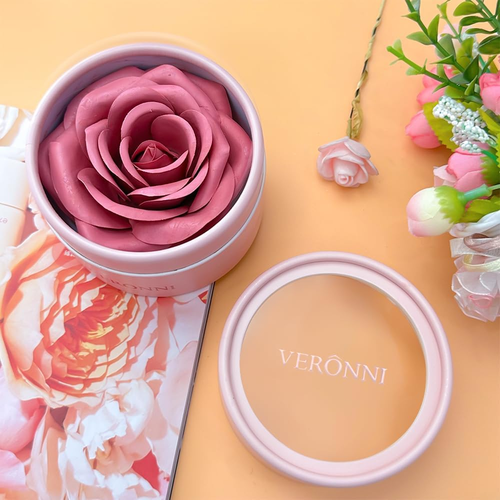 4-Color 3D Rose Petal Blush, Flower Petal Powder Blush for Cheek, Natural Finish Long-Lasting Shimmer Face Rubor Highlighter Makeup Blush for Women(#03, 0.211 OZ) - 01 image number 3
