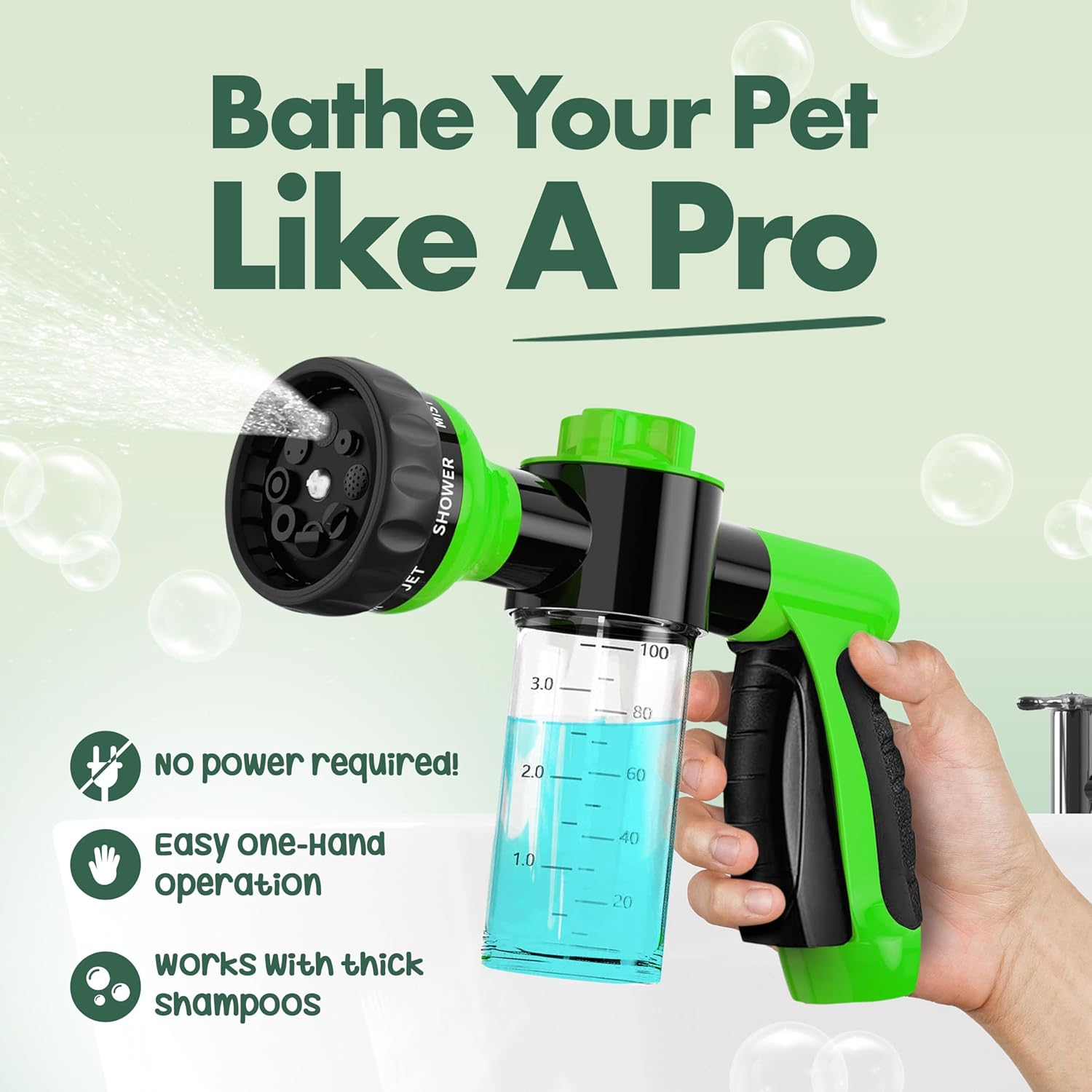Girl with the Dogs Soap & Shampoo Dispenser for Pet Wash and Garden Hose Sprayer Nozzle image number 2