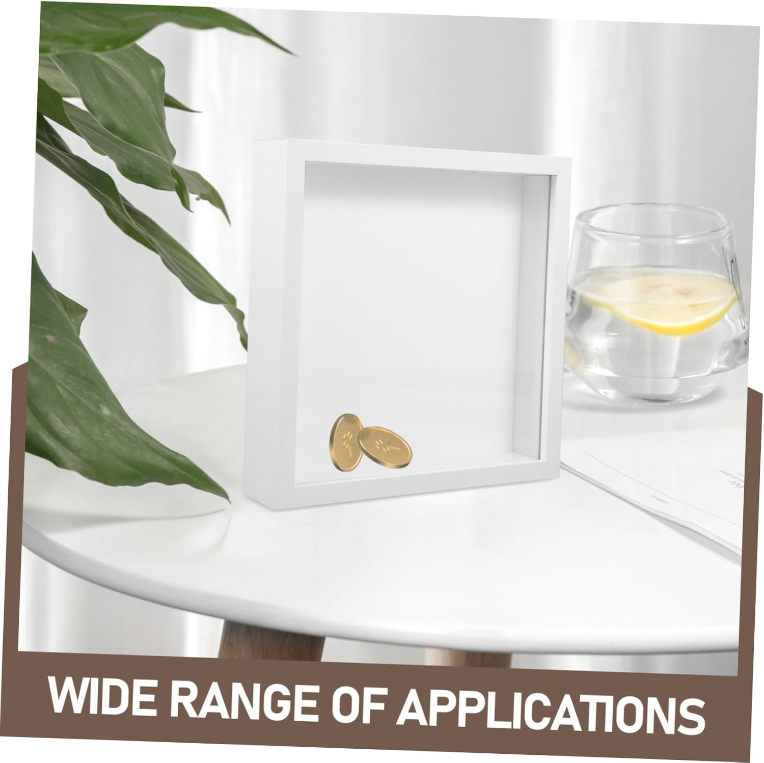 Zerodeko Artistic Desktop Storage Boxes Piggy Bank Photo Frame Memory Display Case for Collectibles Recipes image number 1