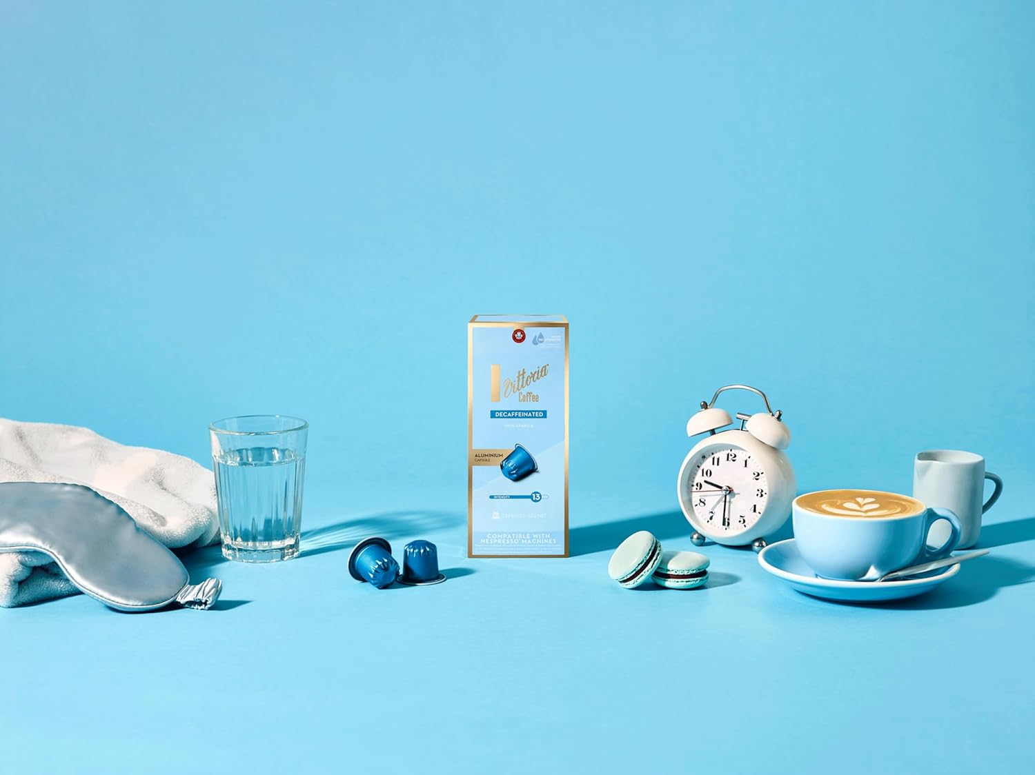 Vittoria Coffee 100% Arabica Decaffeinated Nespresso Compatible Aluminium Capsules 52G (6 Packs X 10 Pods) image number 1