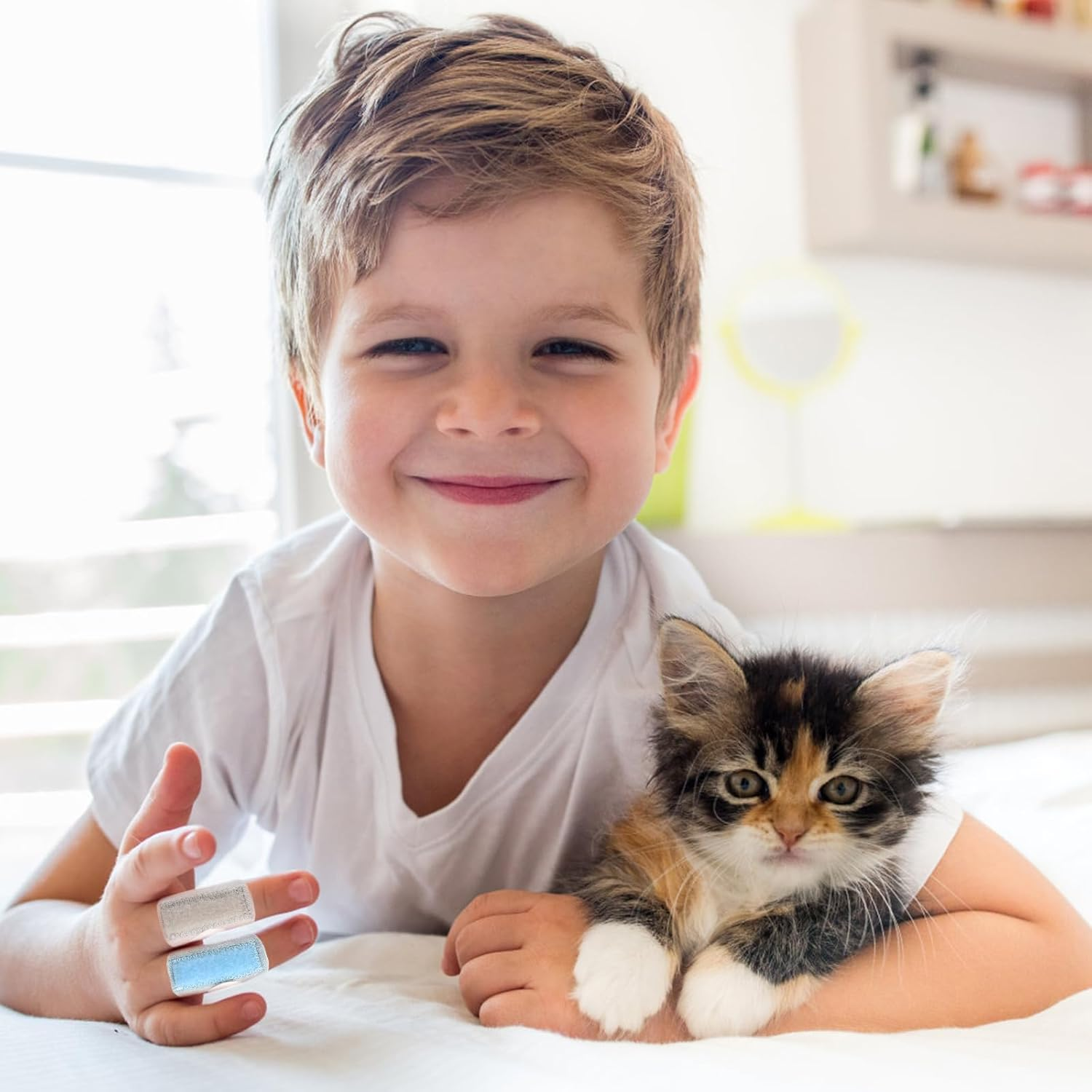 5 Pack Finger Splint Finger Splint, Adjustable Fingers Splints Fingers Stabilizer Finger Support, Finger Straightener Hand Splint Stabilizer for Broken Fingers Arthritis image number 3