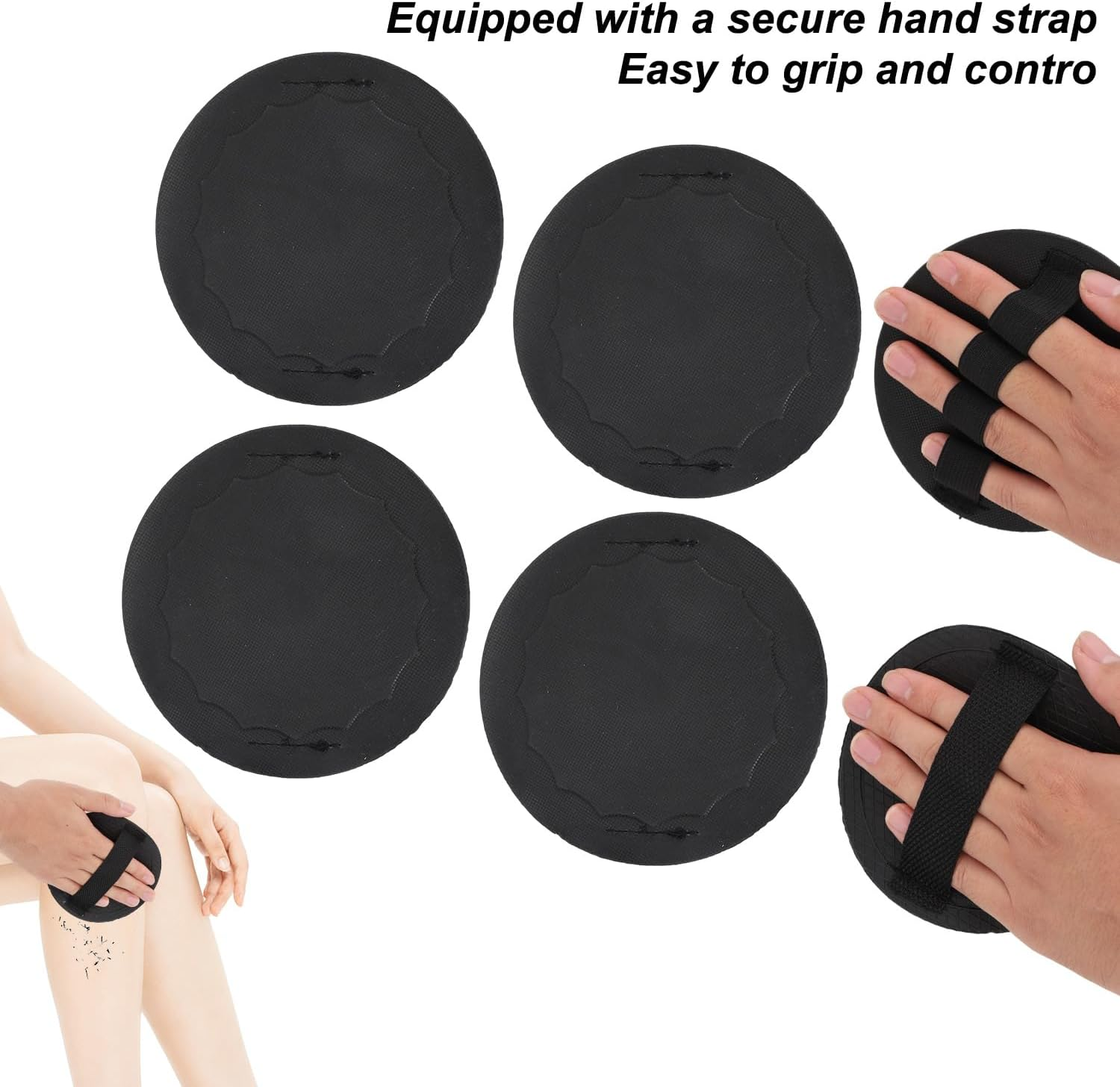 4Pcs Shower and Bath Tool Set, Deep Exfoliating Body Scrubber Gentle Dead Skin Removal for Men & Women Suitable on All Skin Types image number 4