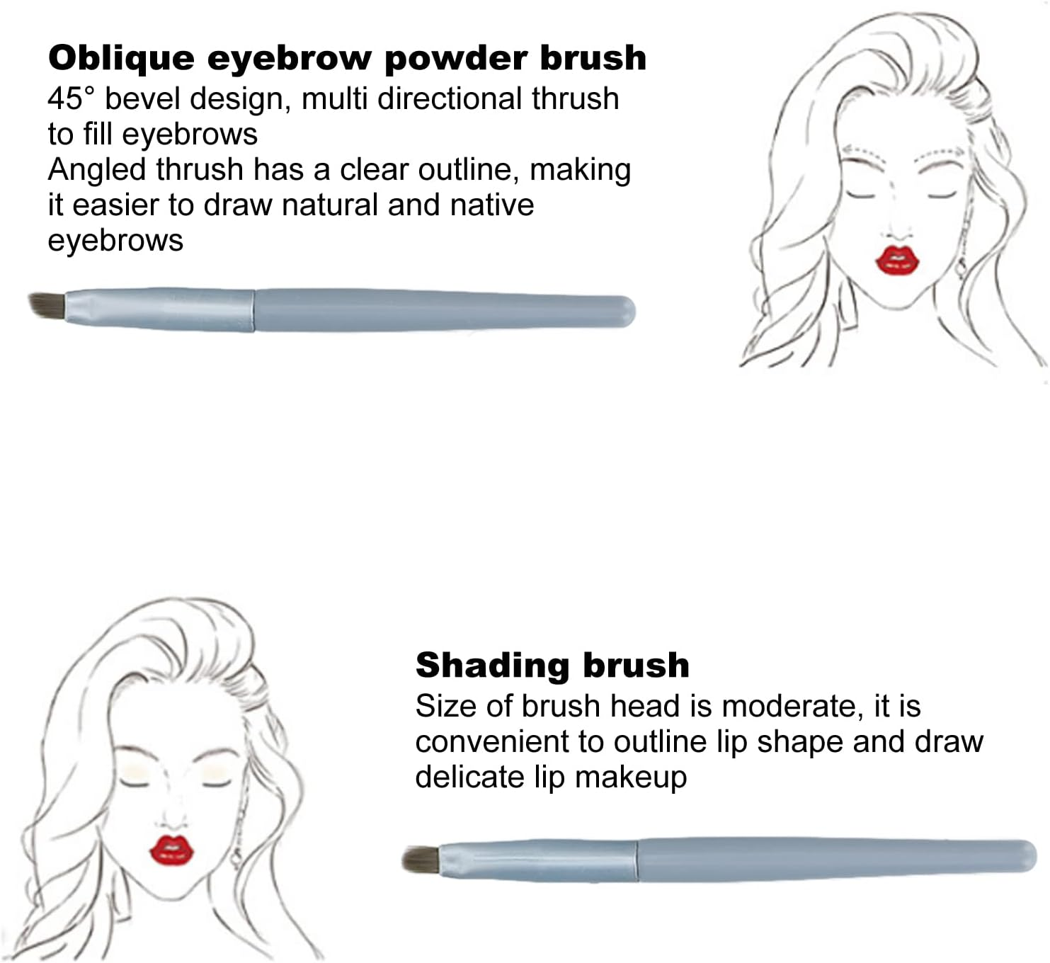 Face Powder Brush, Concealer Brush Brush Makeup Brush Kit 8Pcs for Women for Makeup